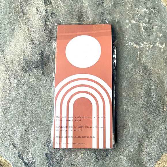 Rainbow Macrame Teether-  Teal + Rose
Chewable Charms - Picture 6 of 6